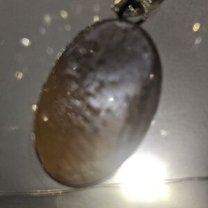 Peach Chocolate moonstone pendant 925